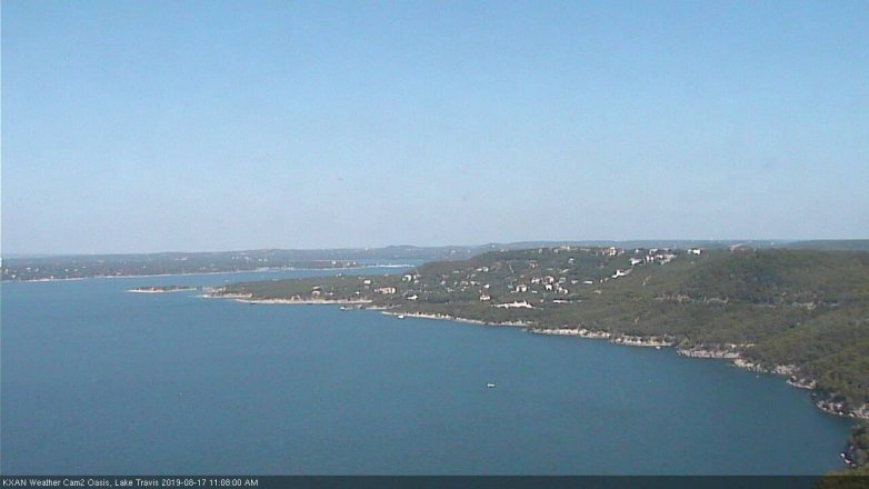 Lake Travis webcam, August 17, 2019 10:10 AM CT