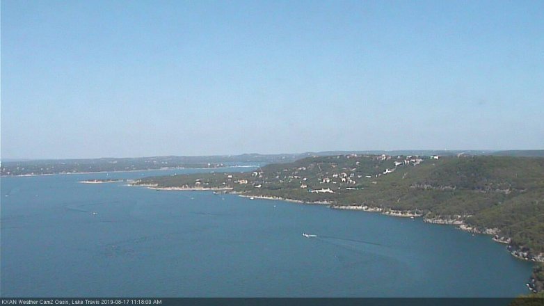 Lake Travis webcam, August 17, 2019 10:20 AM CT