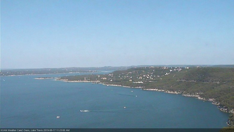 Lake Travis webcam, August 17, 2019 10:25 AM CT