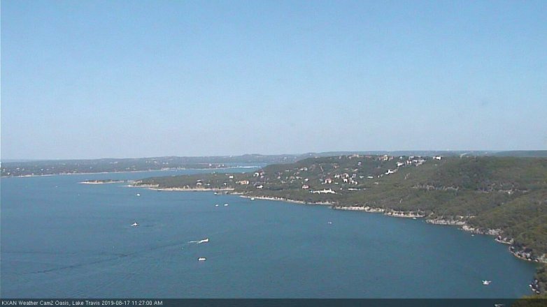 Lake Travis webcam, August 17, 2019 10:30 AM CT