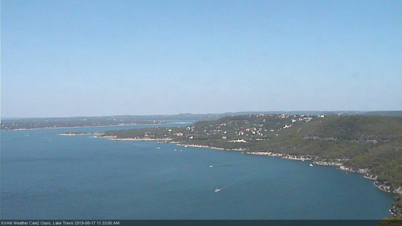 Lake Travis webcam, August 17, 2019 10:35 AM CT