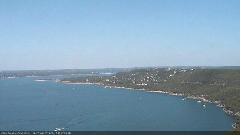 Lake Travis webcam, August 17, 2019 10:50 AM CT