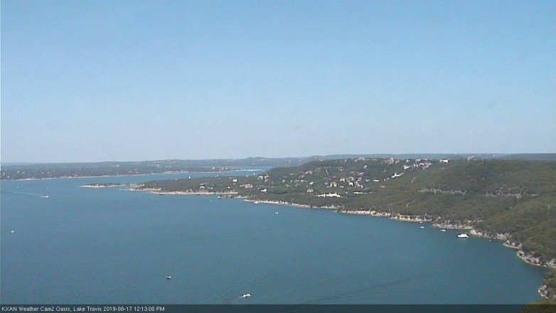 Lake Travis webcam, August 17, 2019 11:15 AM CT