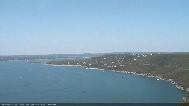 Lake Travis webcam, August 17, 2019 11:20 AM CT