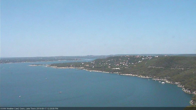 Lake Travis webcam, August 17, 2019 11:30 AM CT