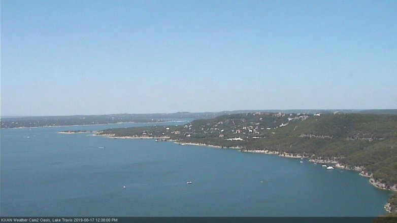 Lake Travis webcam, August 17, 2019 11:40 AM CT