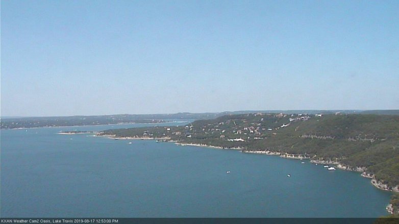 Lake Travis webcam, August 17, 2019 11:55 AM CT