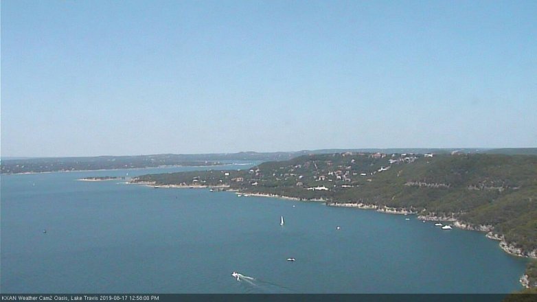 Lake Travis webcam, August 17, 2019 12:00 PM CT