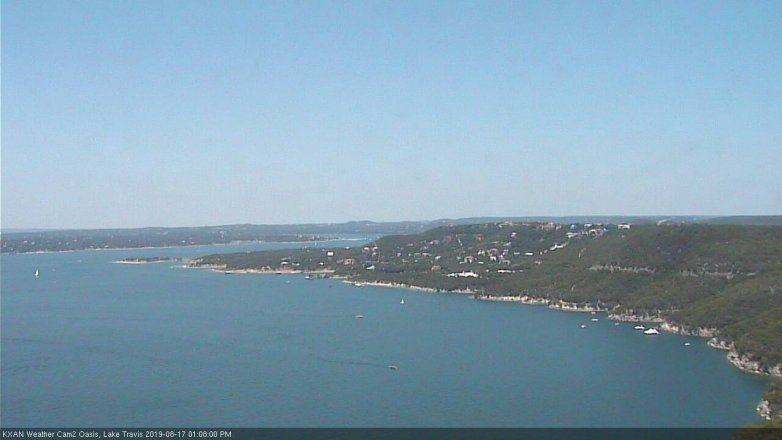 Lake Travis webcam, August 17, 2019 12:10 PM CT