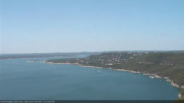 Lake Travis webcam, August 17, 2019 12:25 PM CT