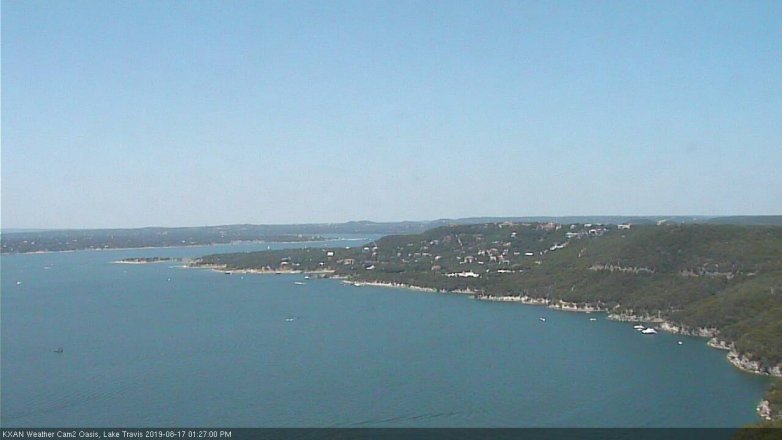 Lake Travis webcam, August 17, 2019 12:30 PM CT