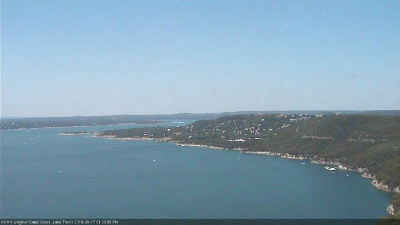 Lake Travis webcam, August 17, 2019 12:35 PM CT