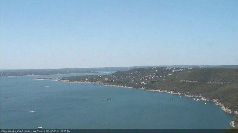 Lake Travis webcam, August 17, 2019 12:40 PM CT