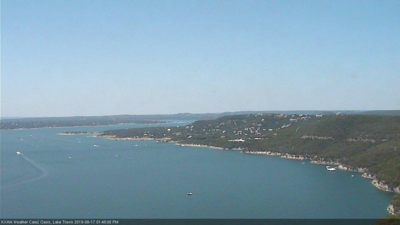 Lake Travis webcam, August 17, 2019 12:50 PM CT