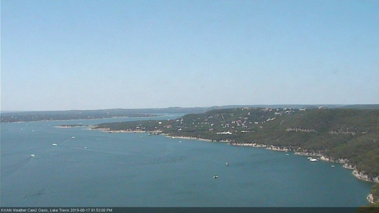 Lake Travis webcam, August 17, 2019 12:55 PM CT