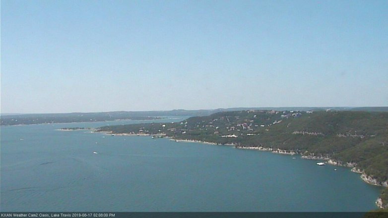 Lake Travis webcam, August 17, 2019 1:10 PM CT