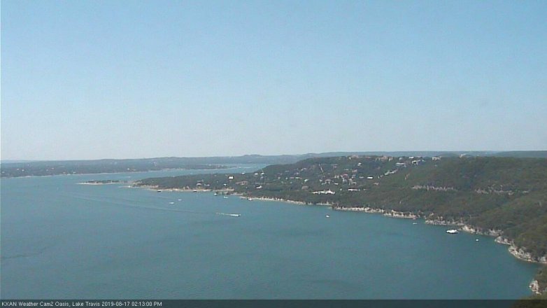 Lake Travis webcam, August 17, 2019 1:15 PM CT