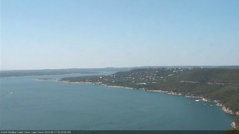 Lake Travis webcam, August 17, 2019 1:30 PM CT