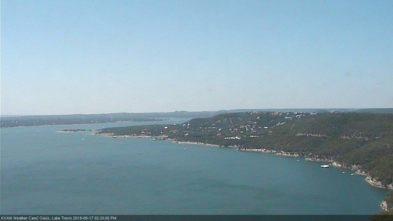 Lake Travis webcam, August 17, 2019 1:35 PM CT