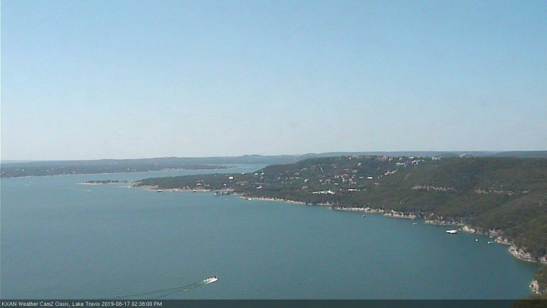 Lake Travis webcam, August 17, 2019 1:40 PM CT