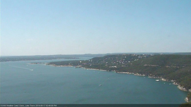Lake Travis webcam, August 17, 2019 1:50 PM CT