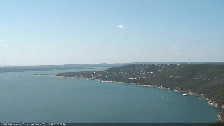 Lake Travis webcam, August 17, 2019 2:05 PM CT