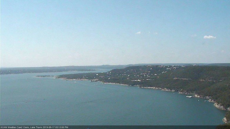 Lake Travis webcam, August 17, 2019 2:15 PM CT