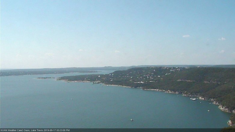 Lake Travis webcam, August 17, 2019 2:25 PM CT