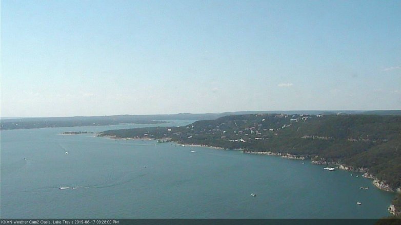 Lake Travis webcam, August 17, 2019 2:30 PM CT