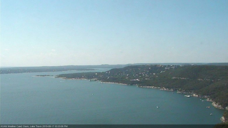 Lake Travis webcam, August 17, 2019 2:35 PM CT