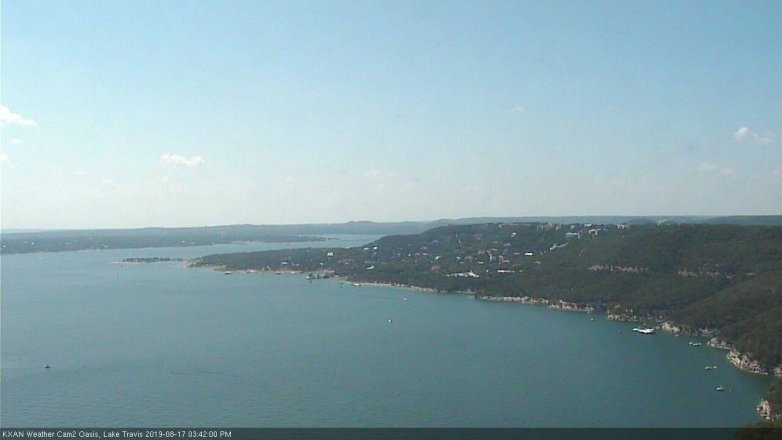 Lake Travis webcam, August 17, 2019 2:45 PM CT