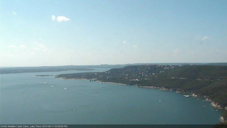 Lake Travis webcam, August 17, 2019 3:00 PM CT