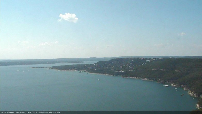 Lake Travis webcam, August 17, 2019 3:05 PM CT