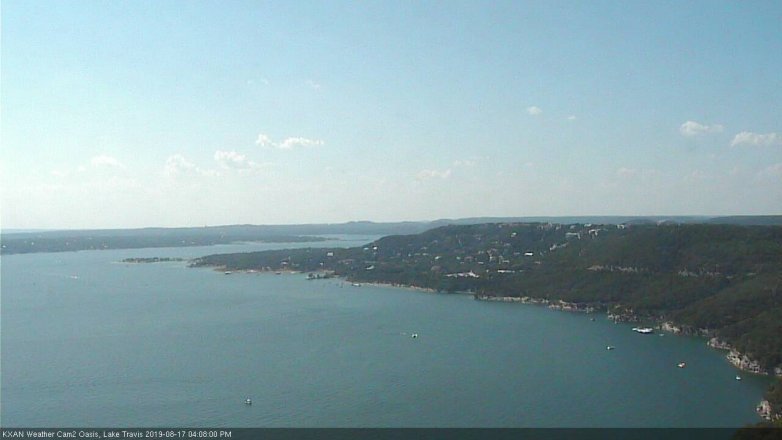 Lake Travis webcam, August 17, 2019 3:10 PM CT