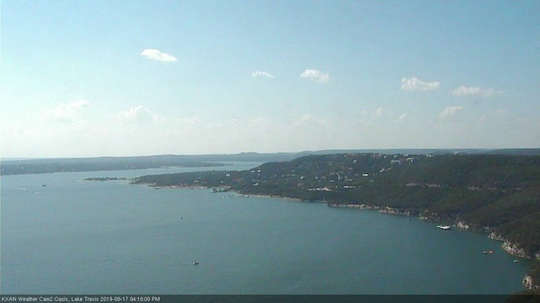 Lake Travis webcam, August 17, 2019 3:20 PM CT