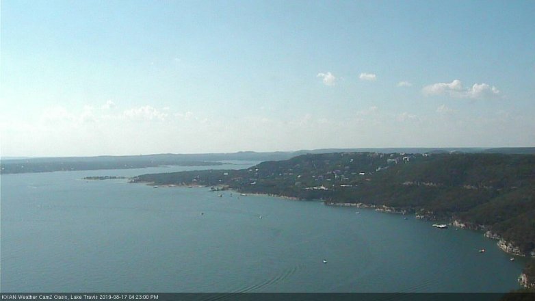 Lake Travis webcam, August 17, 2019 3:25 PM CT