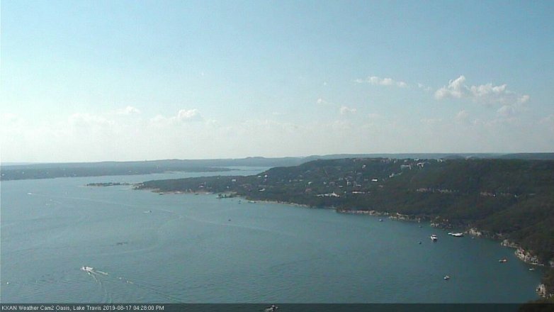 Lake Travis webcam, August 17, 2019 3:30 PM CT