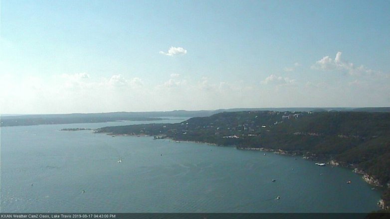 Lake Travis webcam, August 17, 2019 3:45 PM CT