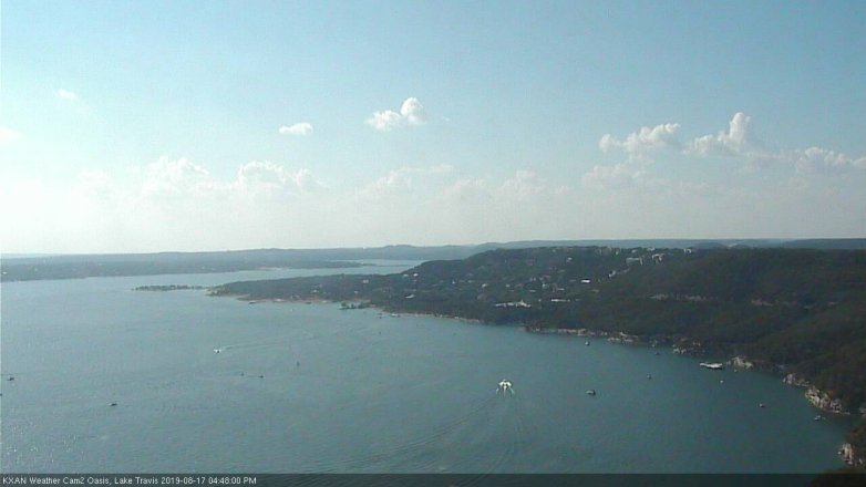 Lake Travis webcam, August 17, 2019 3:50 PM CT