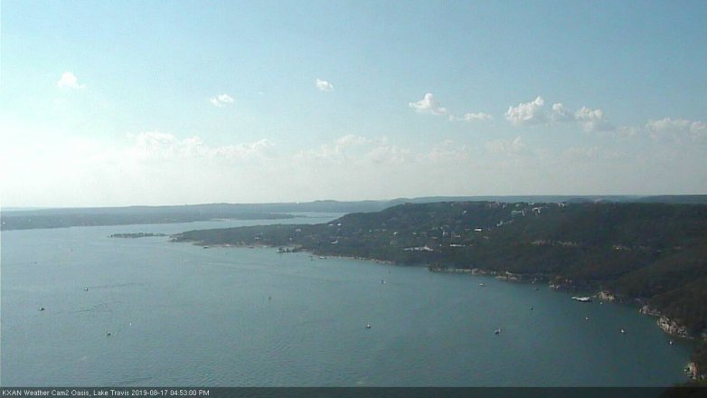 Lake Travis webcam, August 17, 2019 3:55 PM CT