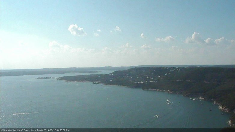 Lake Travis webcam, August 17, 2019 4:00 PM CT