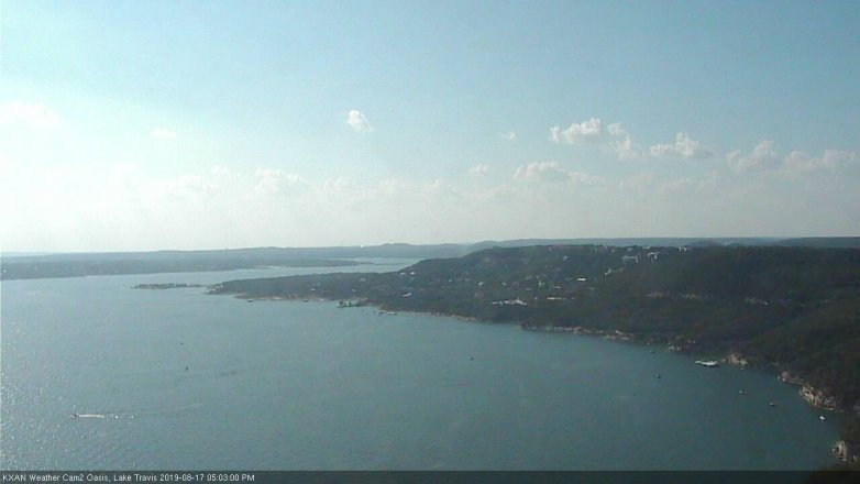 Lake Travis webcam, August 17, 2019 4:05 PM CT