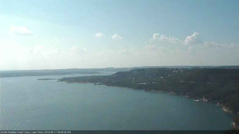 Lake Travis webcam, August 17, 2019 4:10 PM CT