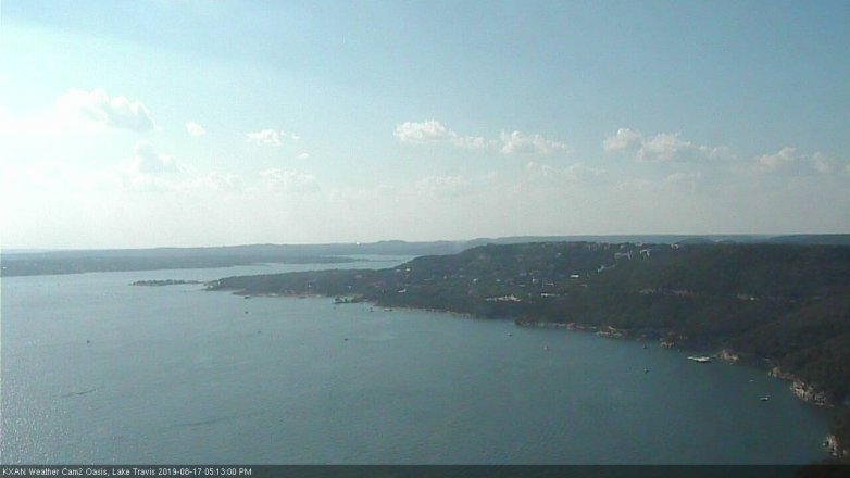 Lake Travis webcam, August 17, 2019 4:15 PM CT