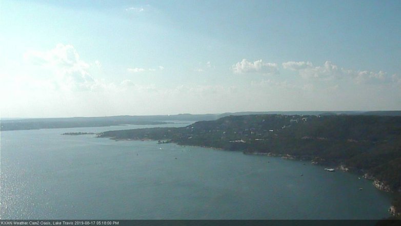 Lake Travis webcam, August 17, 2019 4:20 PM CT
