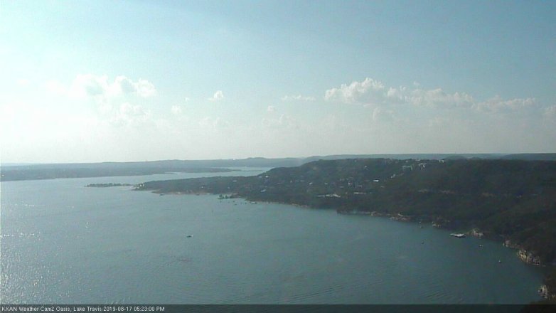 Lake Travis webcam, August 17, 2019 4:25 PM CT