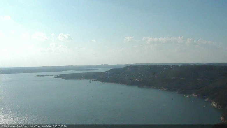 Lake Travis webcam, August 17, 2019 4:30 PM CT