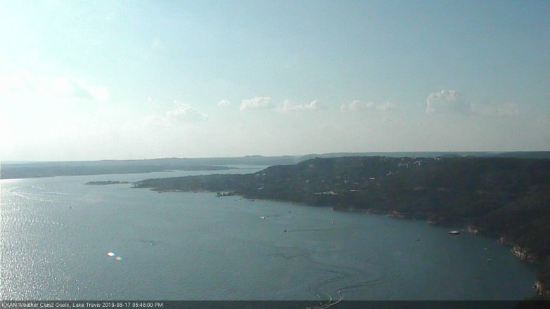 Lake Travis webcam, August 17, 2019 4:50 PM CT