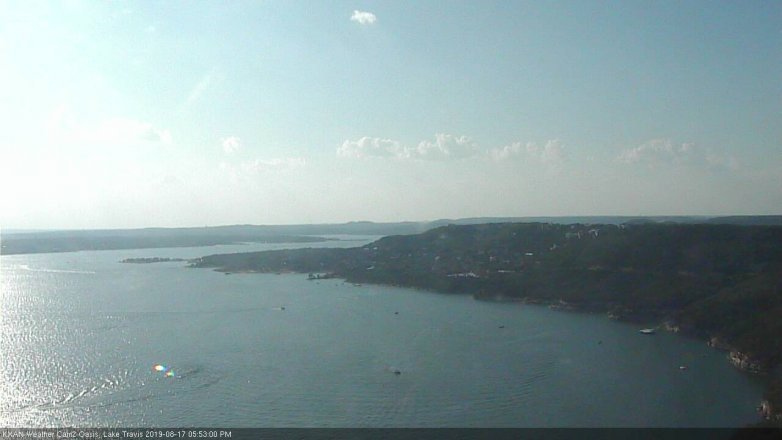 Lake Travis webcam, August 17, 2019 4:55 PM CT