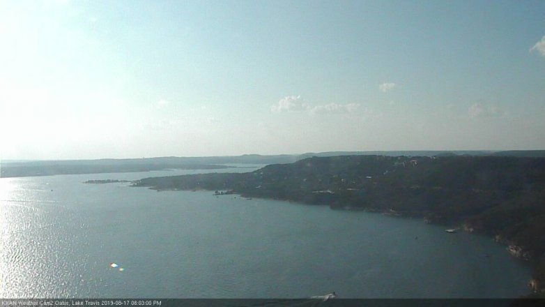 Lake Travis webcam, August 17, 2019 5:05 PM CT